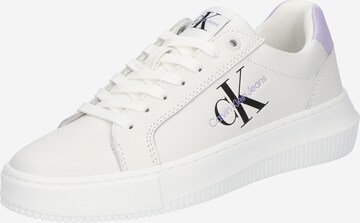 balts Calvin Klein Jeans Zemie brīvā laika apavi: no priekšpuses