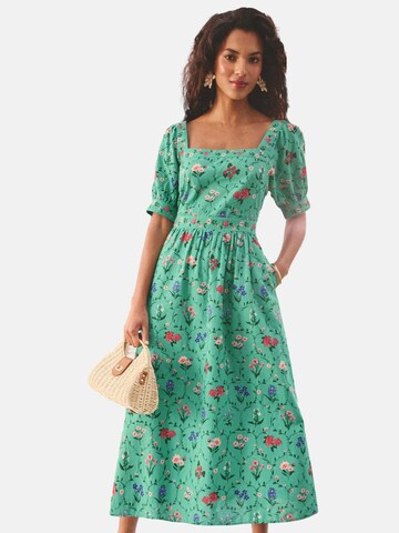 Robe love & roses en vert : devant