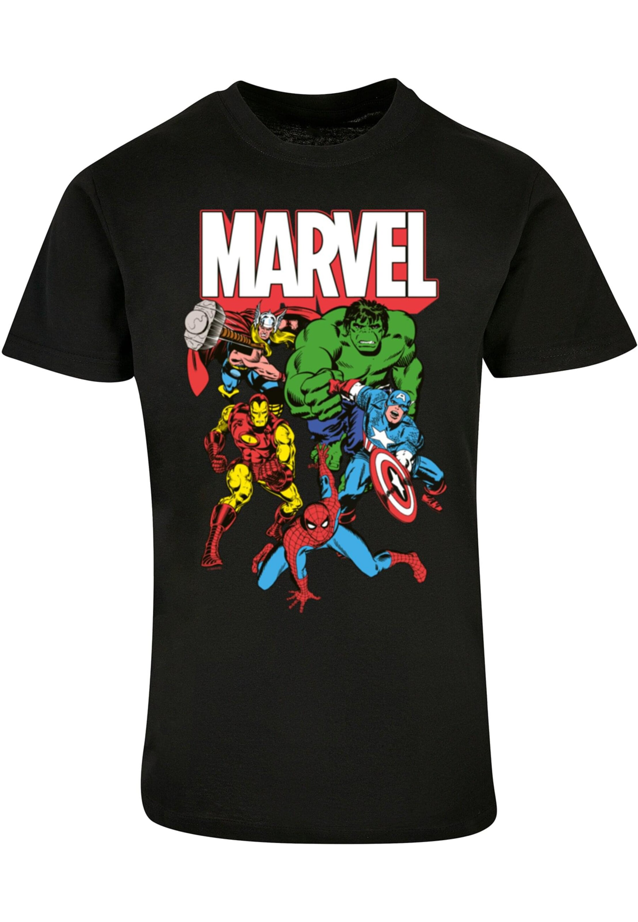 ABSOLUTE CULT Shirt 'Avengers - Marvel Comics' in Black: front