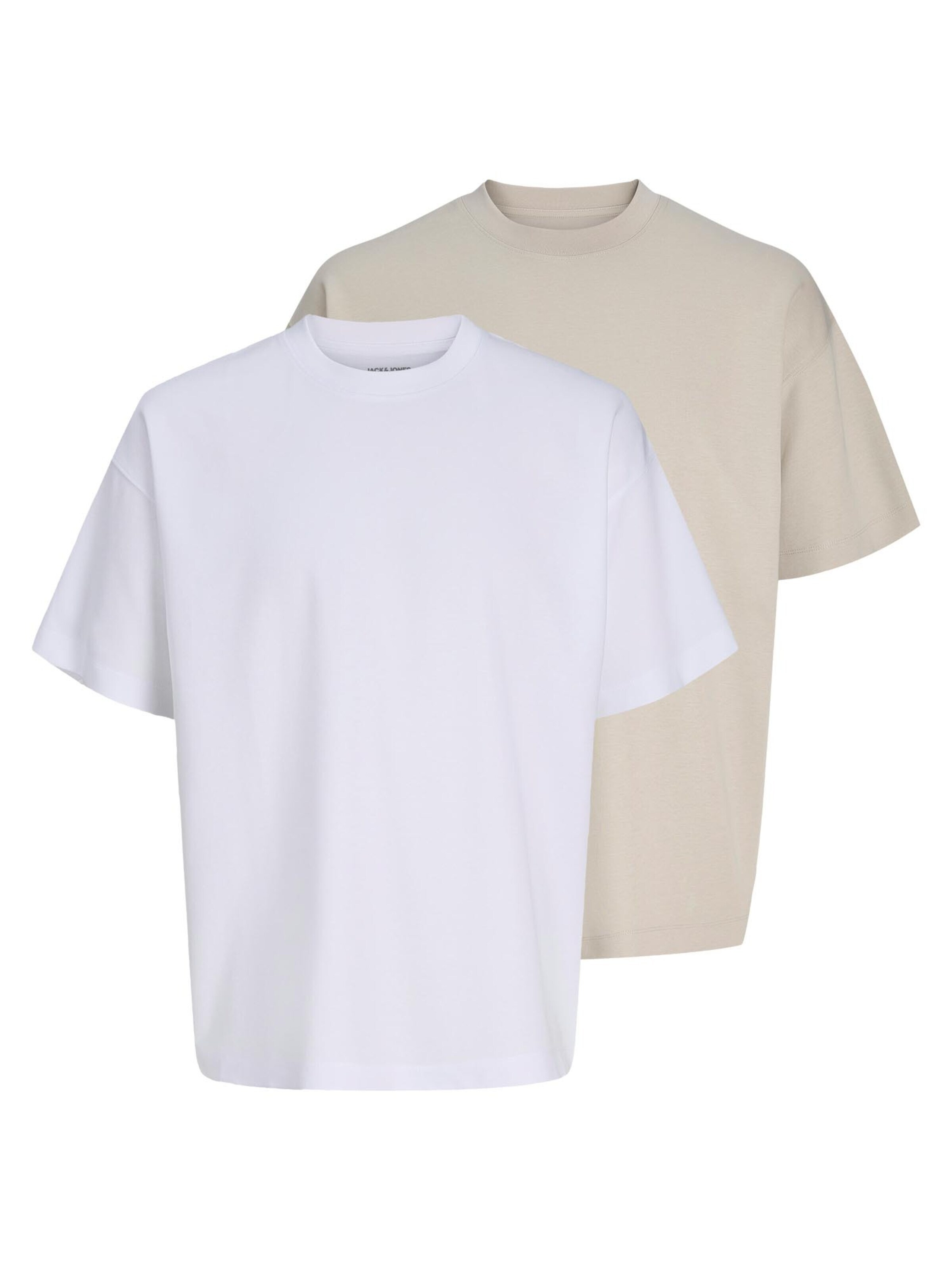 JACK & JONES Shirt 'Barron Tee'‌‌‌‌‌‌‌‌‌ in Beige: Vorderseite