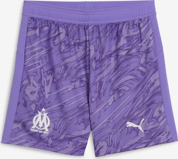 PUMA Workout Pants 'Olympique de Marseille 25/26' in Purple: front