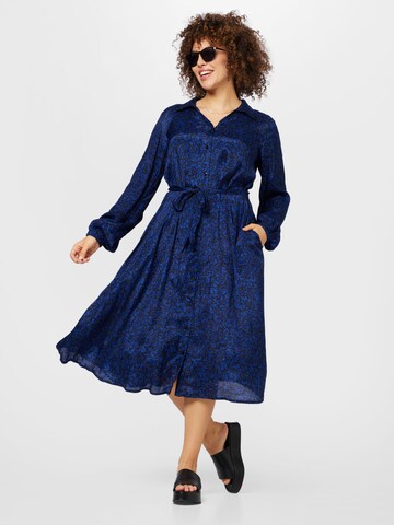 KAFFE CURVE Shirt Dress 'Mirana' in Blue