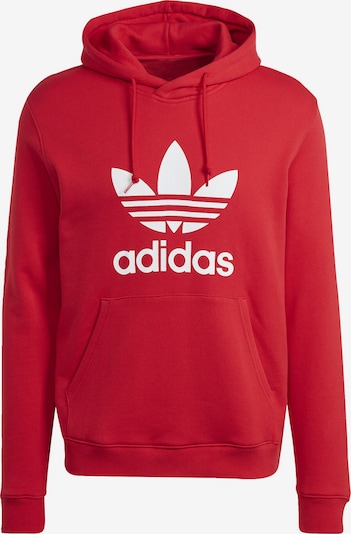 ADIDAS ORIGINALS Sweat-shirt 'Adicolor Classics Trefoil' en rouge / blanc, Vue avec produit