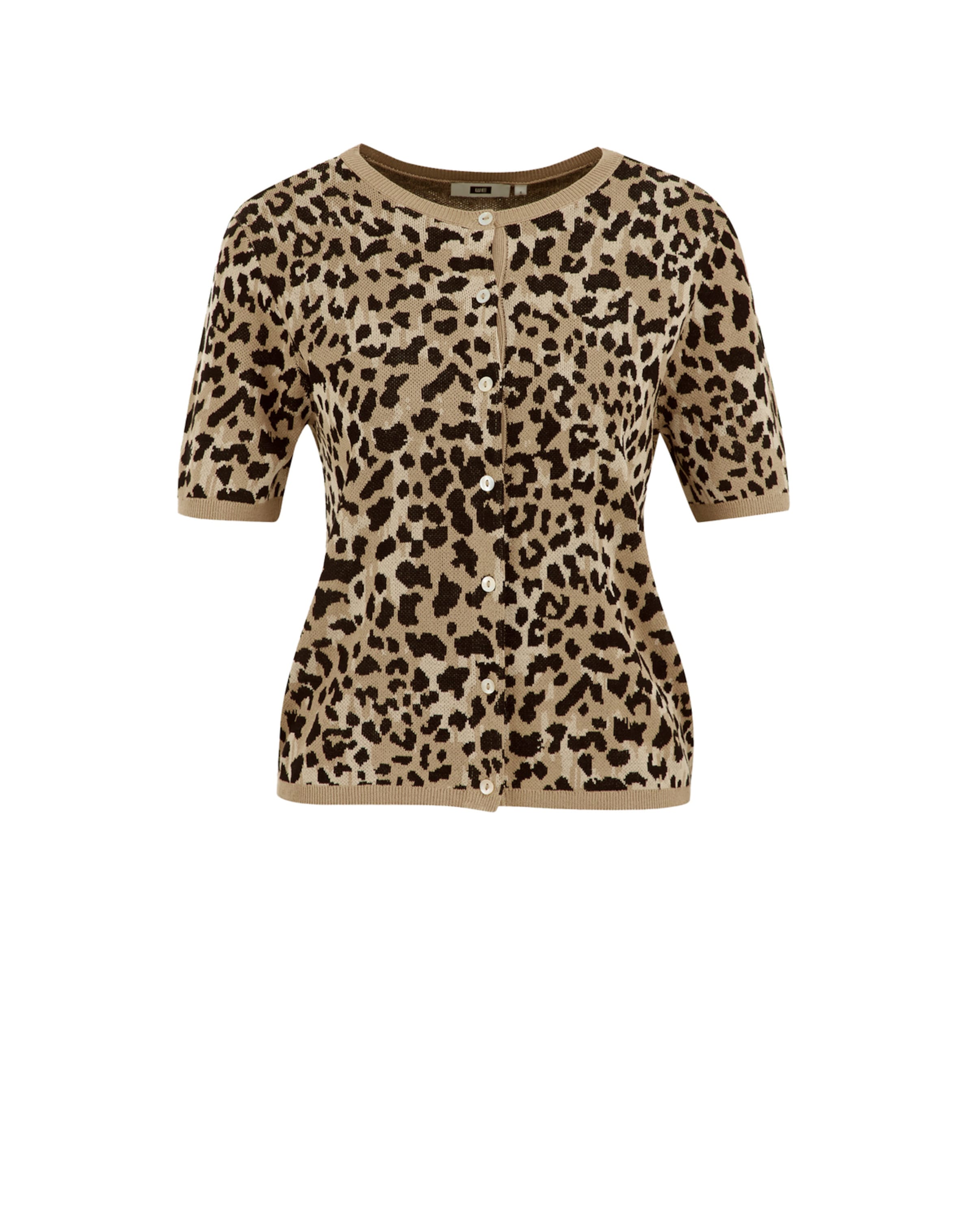 WE Fashion Плетена жилетка в кафяво: отпред