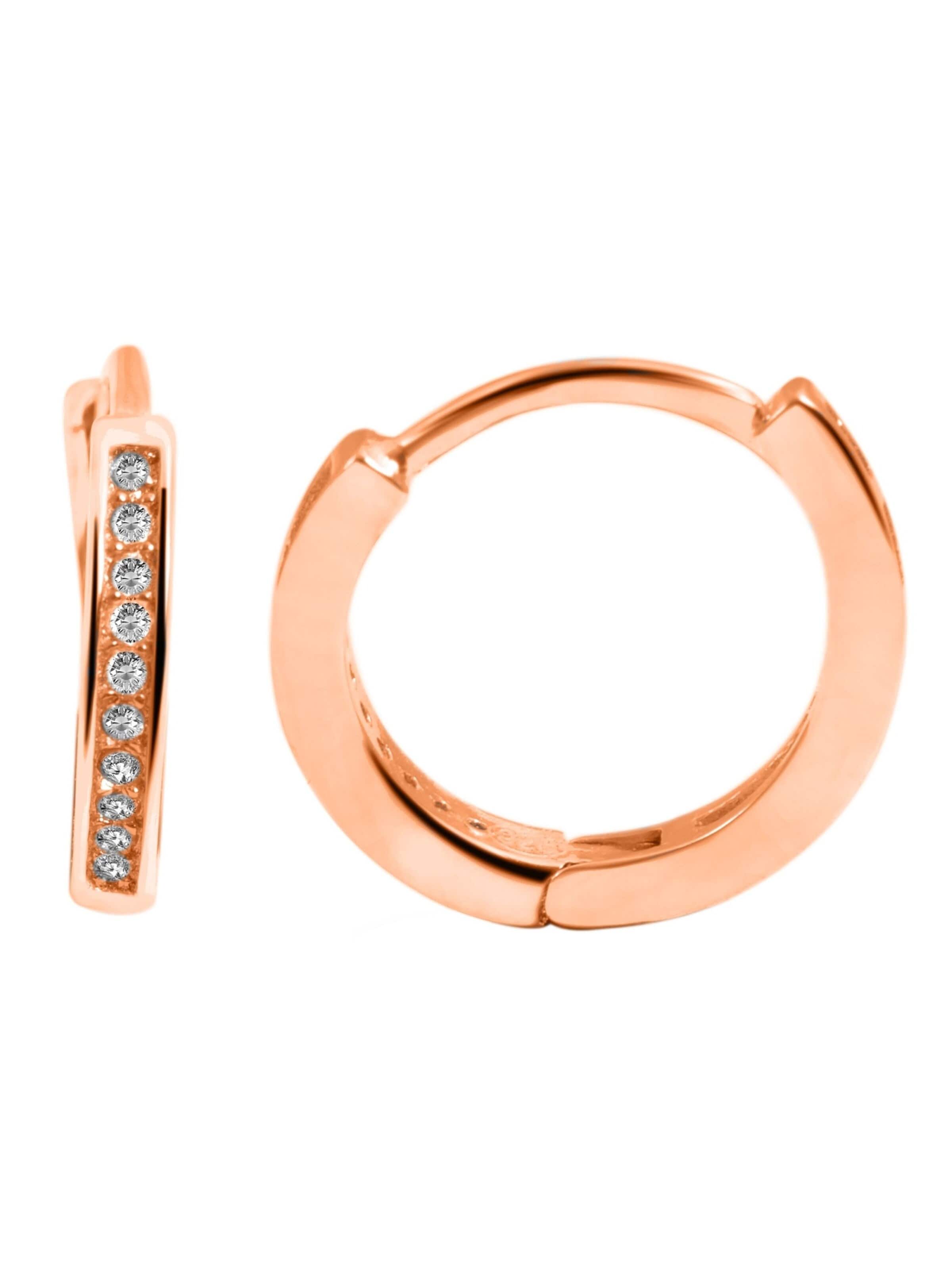 Akzent Earrings '"Sole" aus 925 Sterlingsilber, rhodiniert, langlebig' in Gold