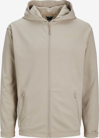 JACK & JONES Sweatjacke in Beige: predná strana