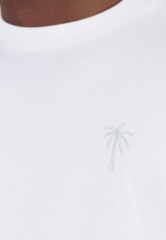 Maglietta 'Big Palm Stamp' di Kleinigkeit in bianco