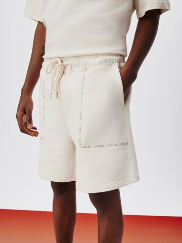 ABOUT YOU x Kingsley Coman Loose fit Pants 'Nathan' in White