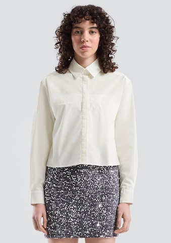 QS Blouse in Beige: voorkant