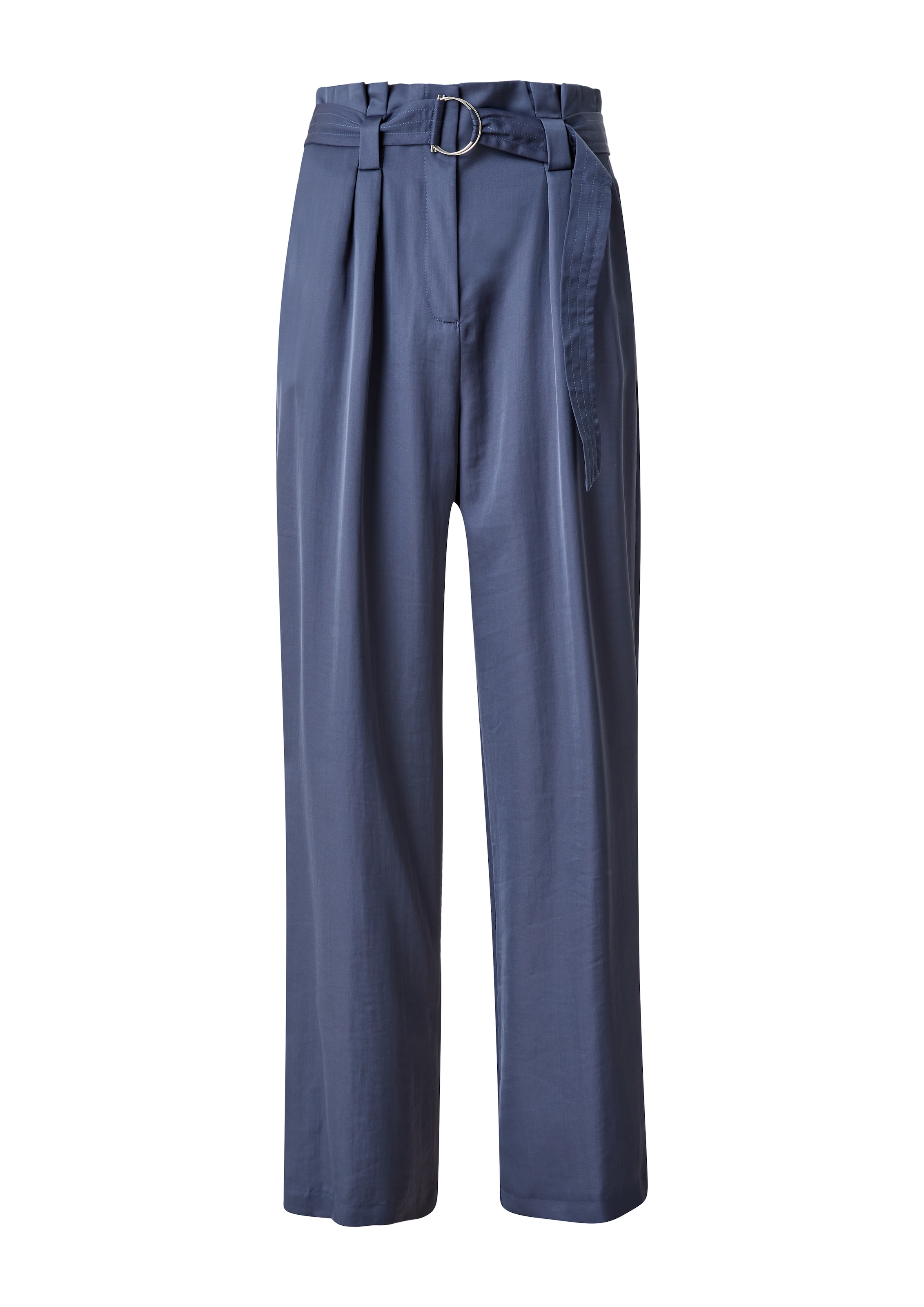 Wide Leg Pantalon à pince s.Oliver BLACK LABEL en bleu : devant