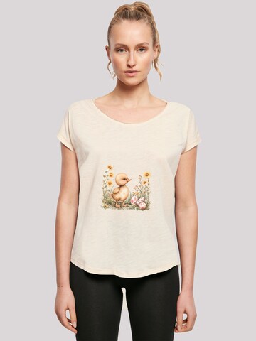 F4NT4STIC T-Shirt 'Niedliche Enten Ostereier' in Beige: Vorderseite