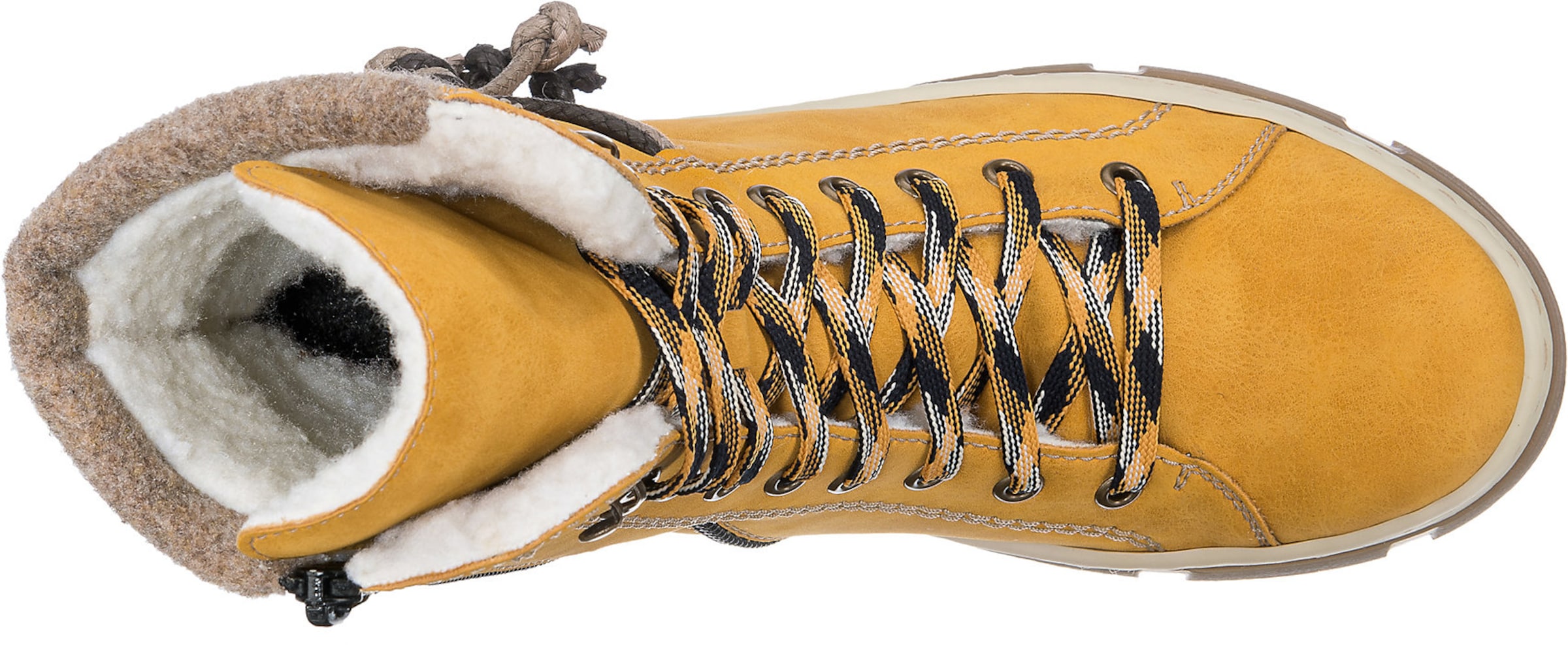 Rieker Ботинки на шнуровке в Желтый