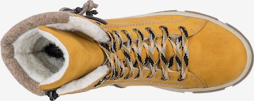 Rieker Lace-Up Ankle Boots in Yellow