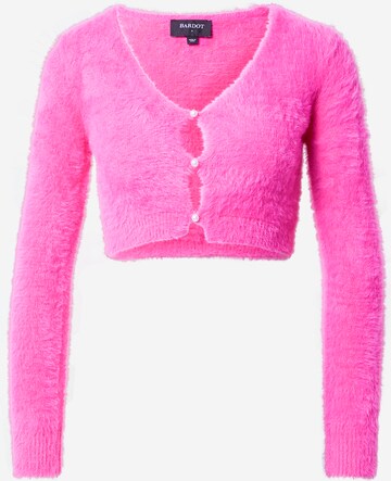 Bardot Knit Cardigan 'ADELINE' in Pink: front