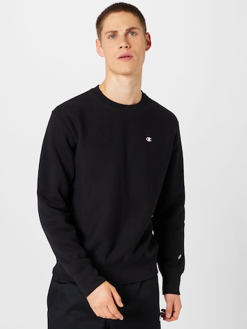 Champion Reverse Weave Sweatshirt in Schwarz: Vorderseite