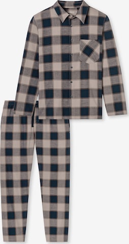 SCHIESSER Pyjama ' Selected Premium Warming ' in Beige: Vorderseite