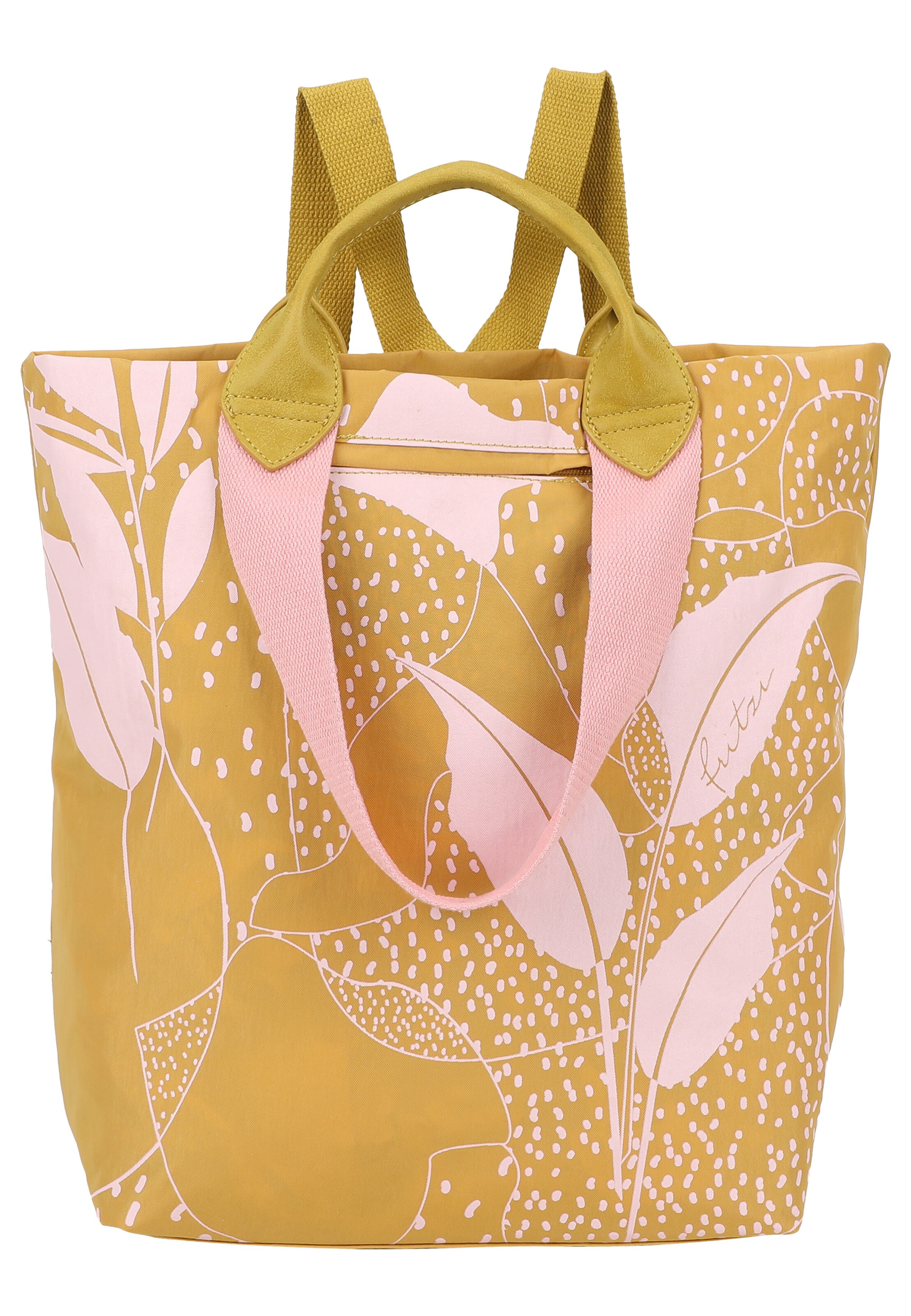 Fritzi aus Preußen Backpack 'Leaves Lighty' in Yellow: front