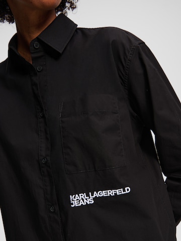 Chemisier ' KLJ ÜBERGROSSES HEMD ' KARL LAGERFELD JEANS en noir