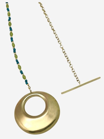 Gloria Mago - Cadena 'MyHole necklace in gold and green' en oro