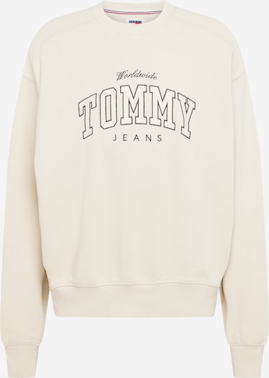 Tommy Jeans Sweatshirt in beige / schwarz, Produktansicht