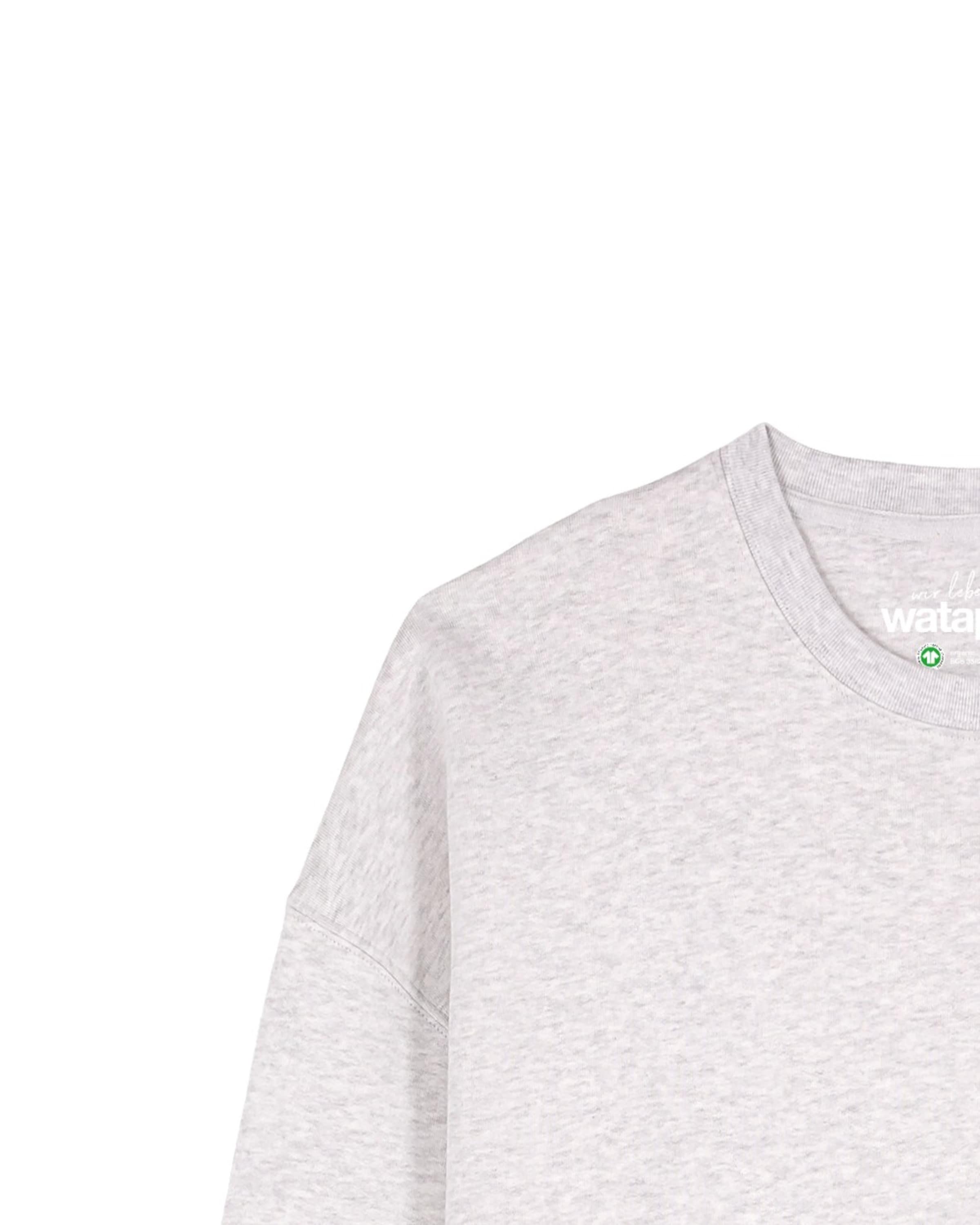 Watapparel Sweatshirt 'Happiness is homemade ' in Grau