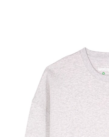 Watapparel Sweatshirt 'Pink Heart ' in Grey