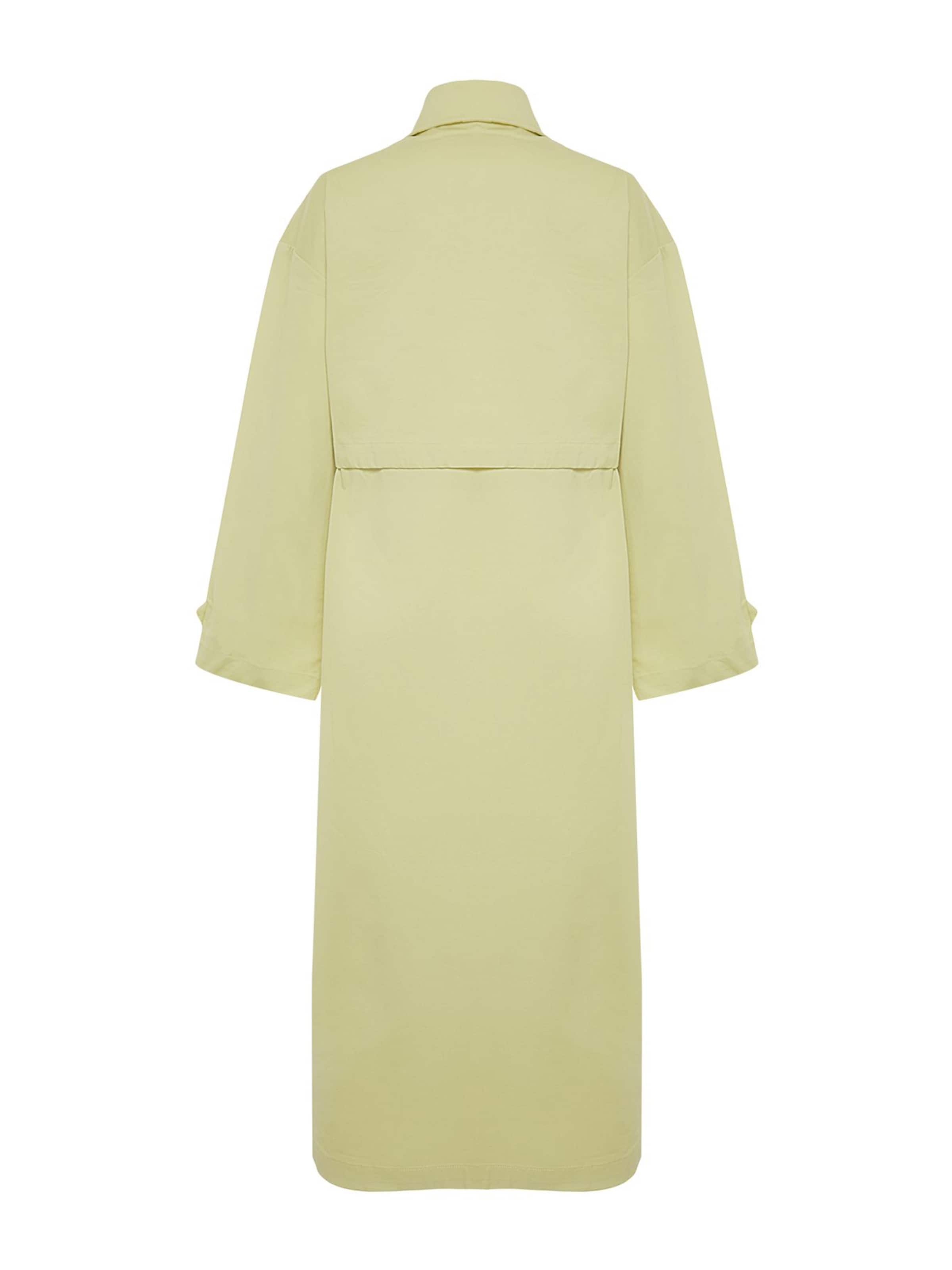 Trendyol Kevad-sügismantel, värv roheline