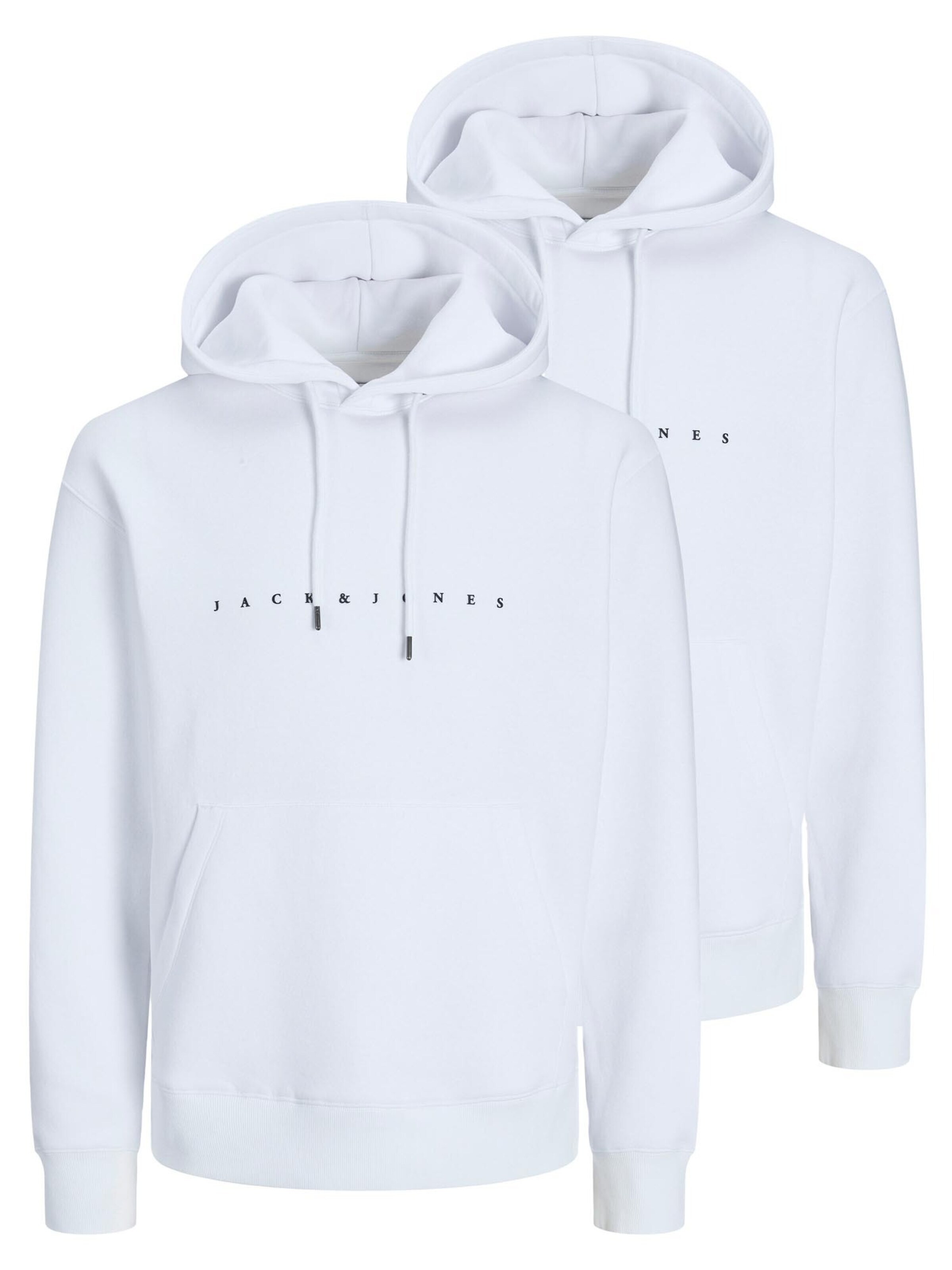 JACK & JONES Sweatshirt 'Star'‌‌ in Weiß: Vorderseite