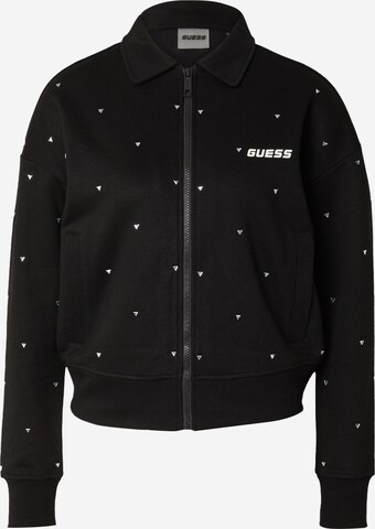 GUESS Sportsweatjacke 'SKYLAR' in Schwarz: predná strana