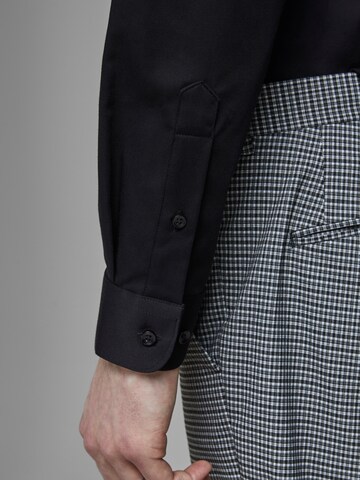 JACK & JONES Πολύ εφαρμοστό Πουκάμισο 'Parma' σε μαύρο