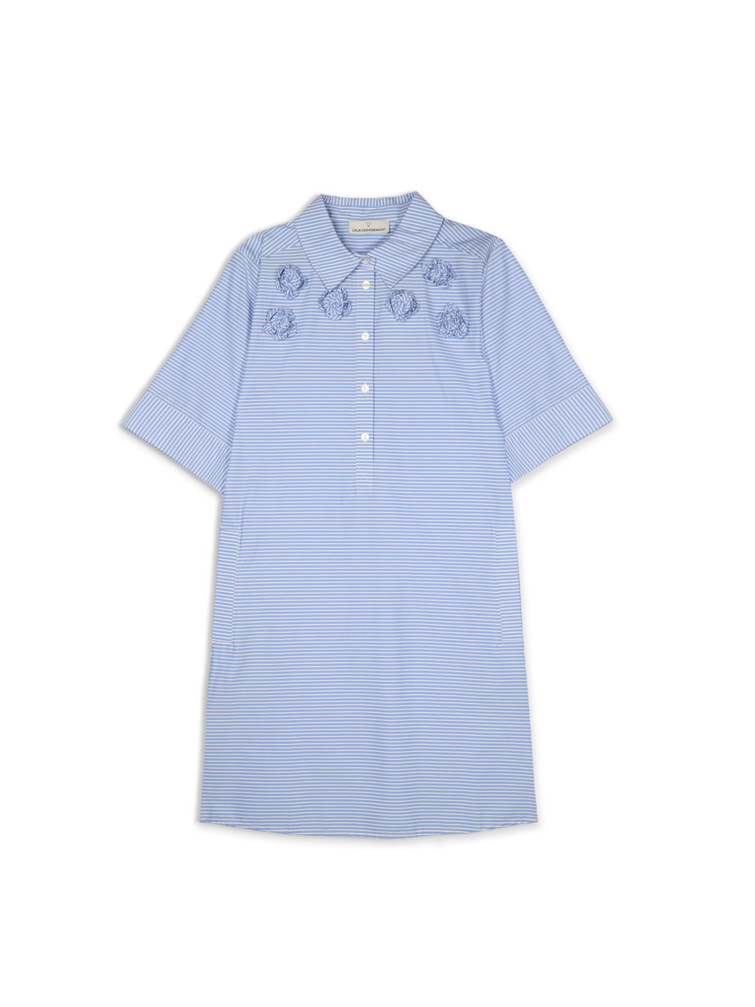 Lola Casademunt - Vestido camisero en azul: frente