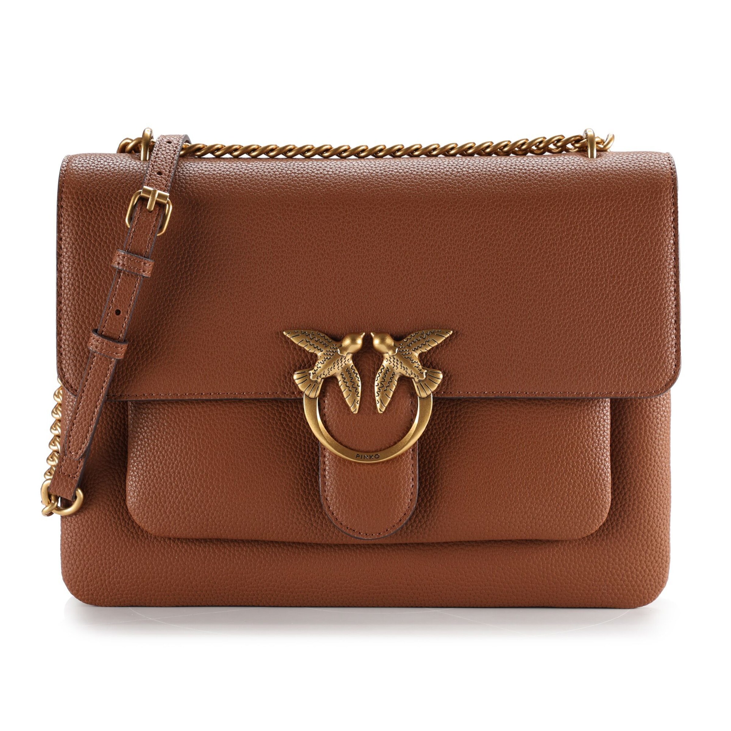PINKO Schoudertas 'Love One' in Bruin: voorkant