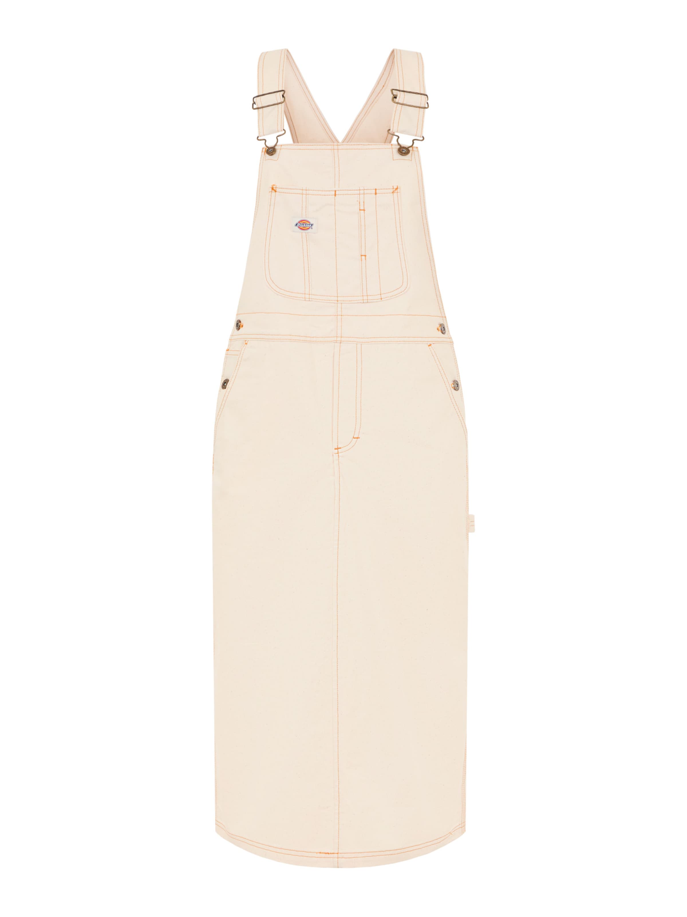 DICKIES Overall-nederdel i hvid: forside