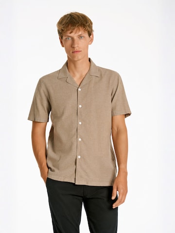Lindbergh Regular fit Overhemd in Beige