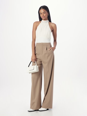 Copenhagen Muse Wide leg Trousers with creases in Grey
