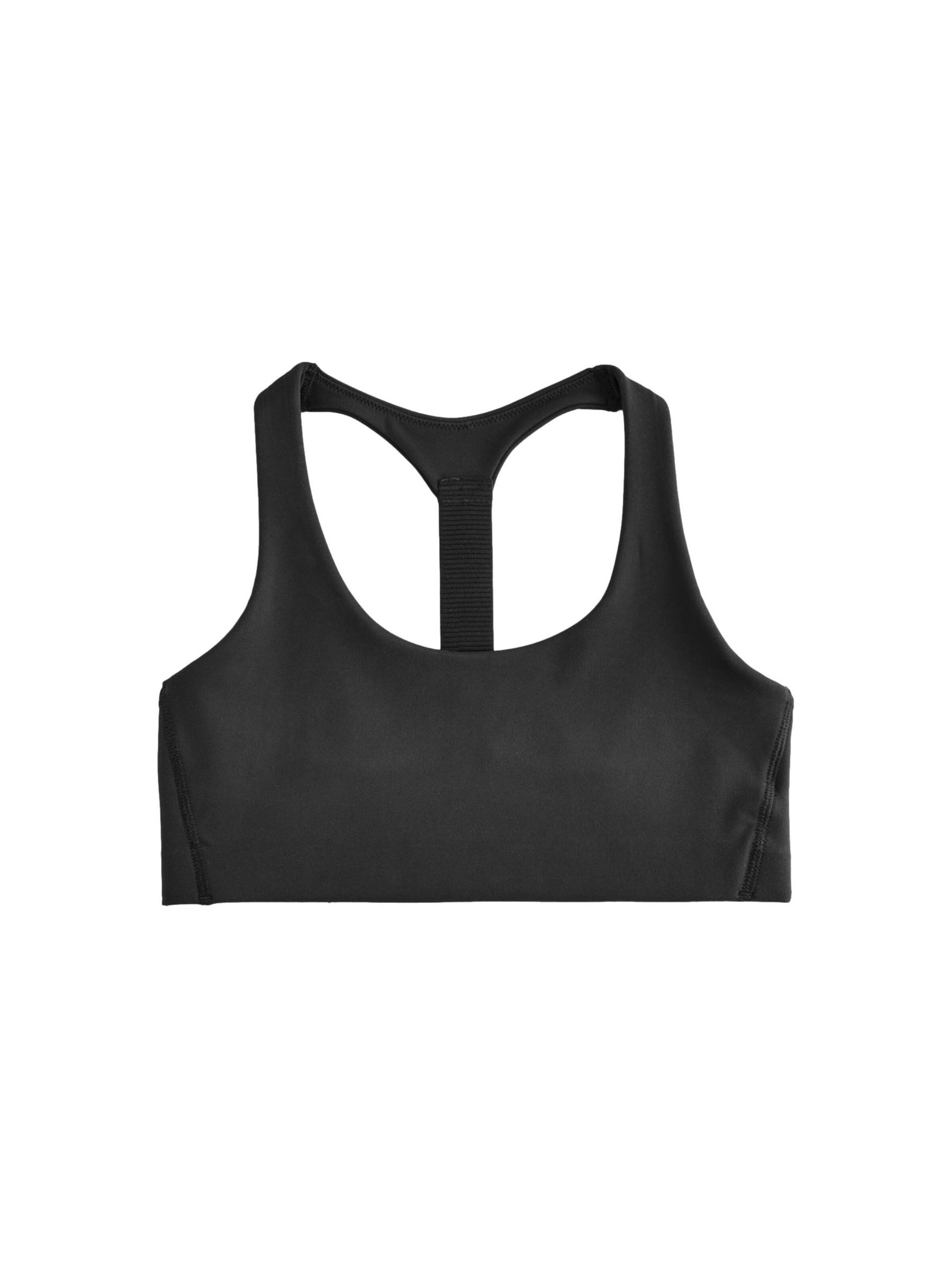 Next Bustier Sport-BH in Schwarz: Vorderseite