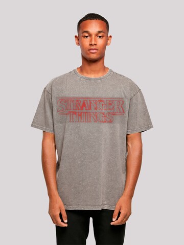 F4NT4STIC Shirt 'Stranger Things Netflix TV Series' in Grey: front