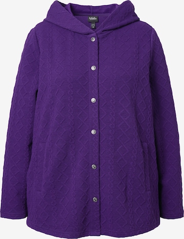 Veste de survêtement Ulla Popken en violet : devant