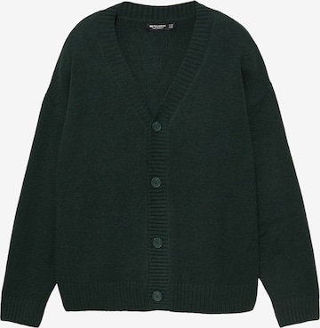 Vestes en maille Pull&Bear en vert : devant