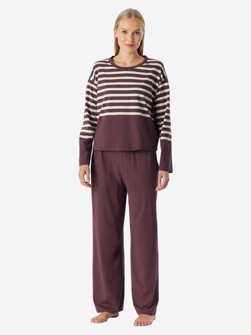 SCHIESSER Pyjama 'Casual Nightwear' in Bruin
