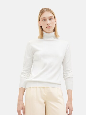 TOM TAILOR Sweater in White