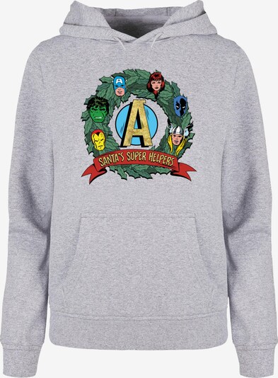 ABSOLUTE CULT Sweatshirt 'Marvel - Santa's Super Helpers' in hellgrau / mischfarben, Produktansicht