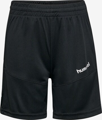 Hummel Regular Workout Pants in Black: front