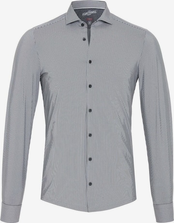 PURE Slim fit Overhemd in Zwart: voorkant