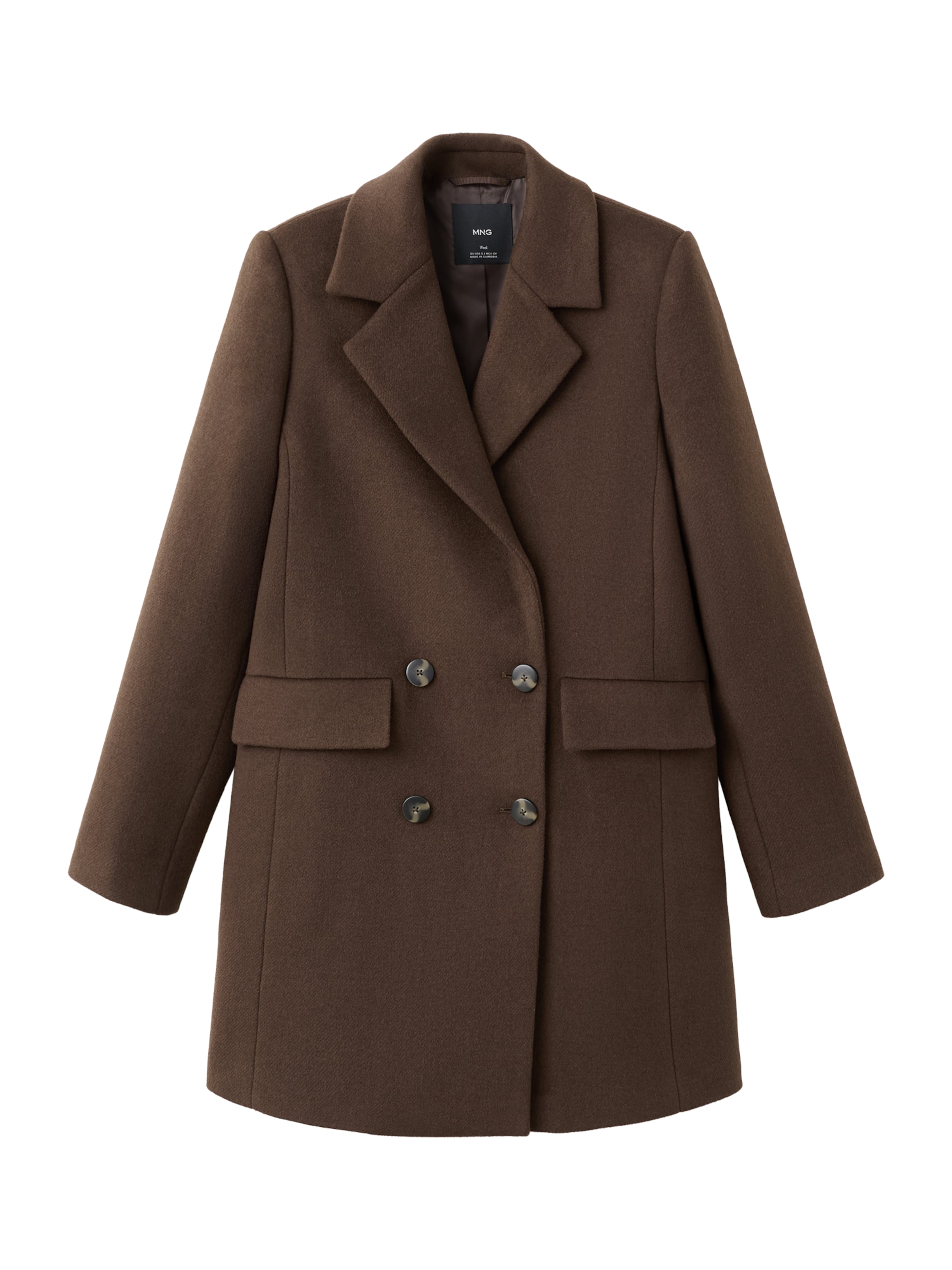 MANGO Přechodný kabát 'Dali' – hnědá: přední strana