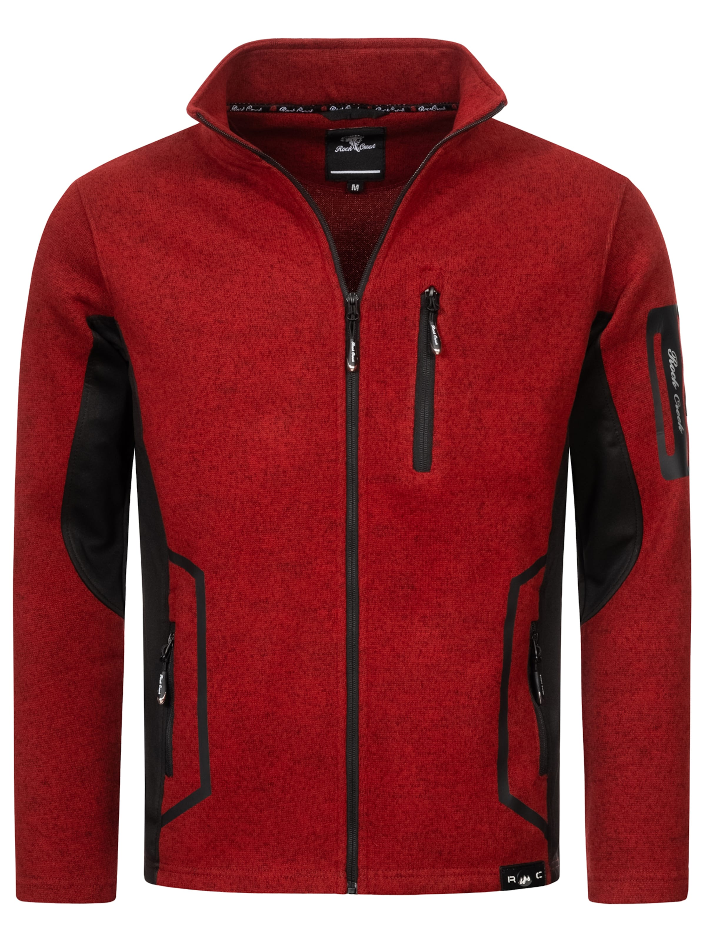 Rock Creek Fleecejacke in Rot: Vorderseite