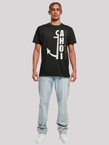 F4NT4STIC T-Shirt 'Ahoi Anker Crop Knut & Jan Hamburg' in Schwarz