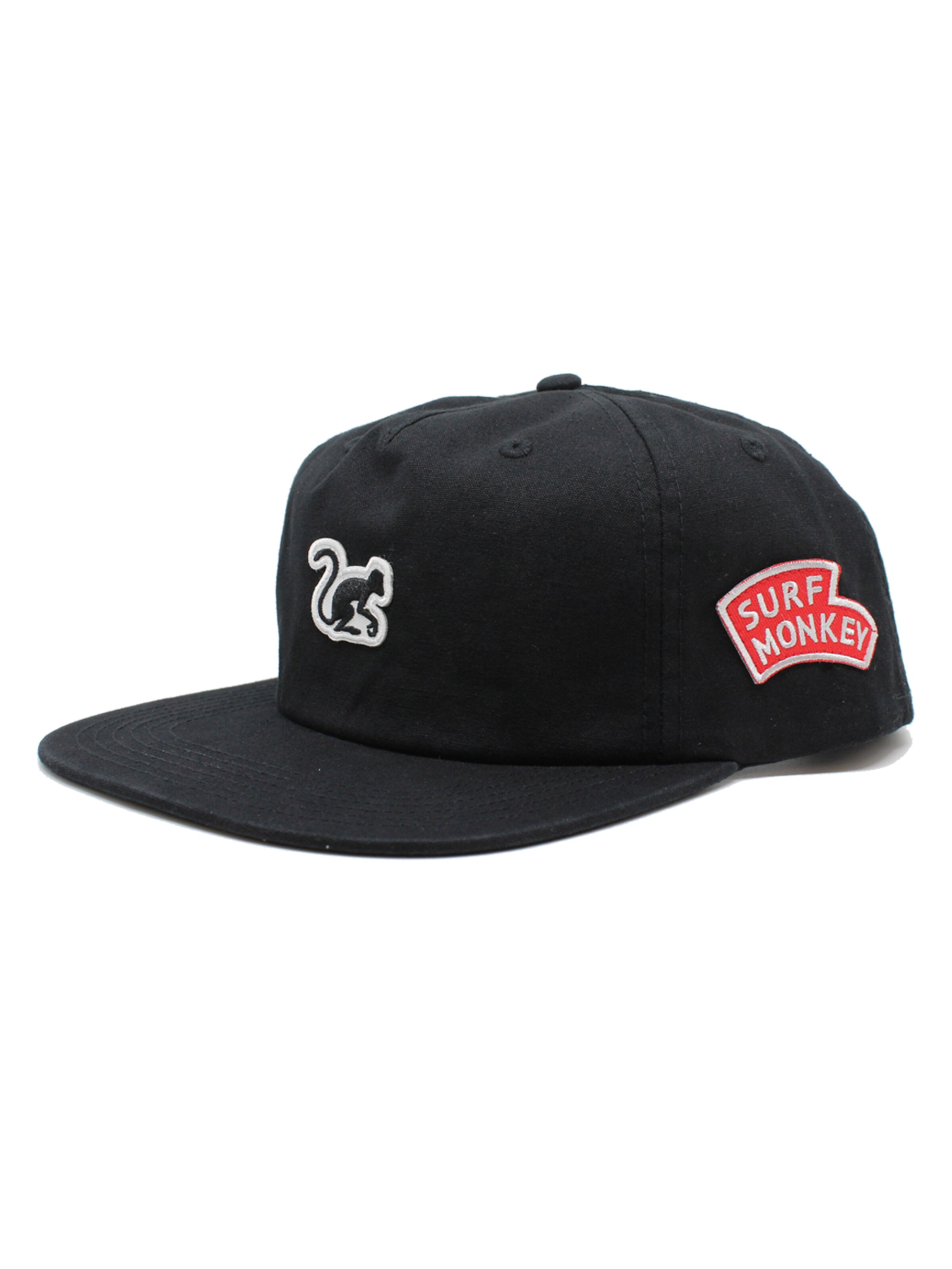 Surf Monkey Cap '5-Panel Cap Organic'‌‌‌‌‌‌‌‌‌ in Schwarz: Vorderseite