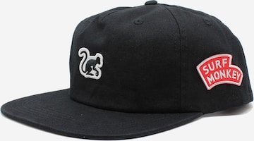 Surf Monkey Cap '5-Panel Cap Organic' in Schwarz: Vorderseite