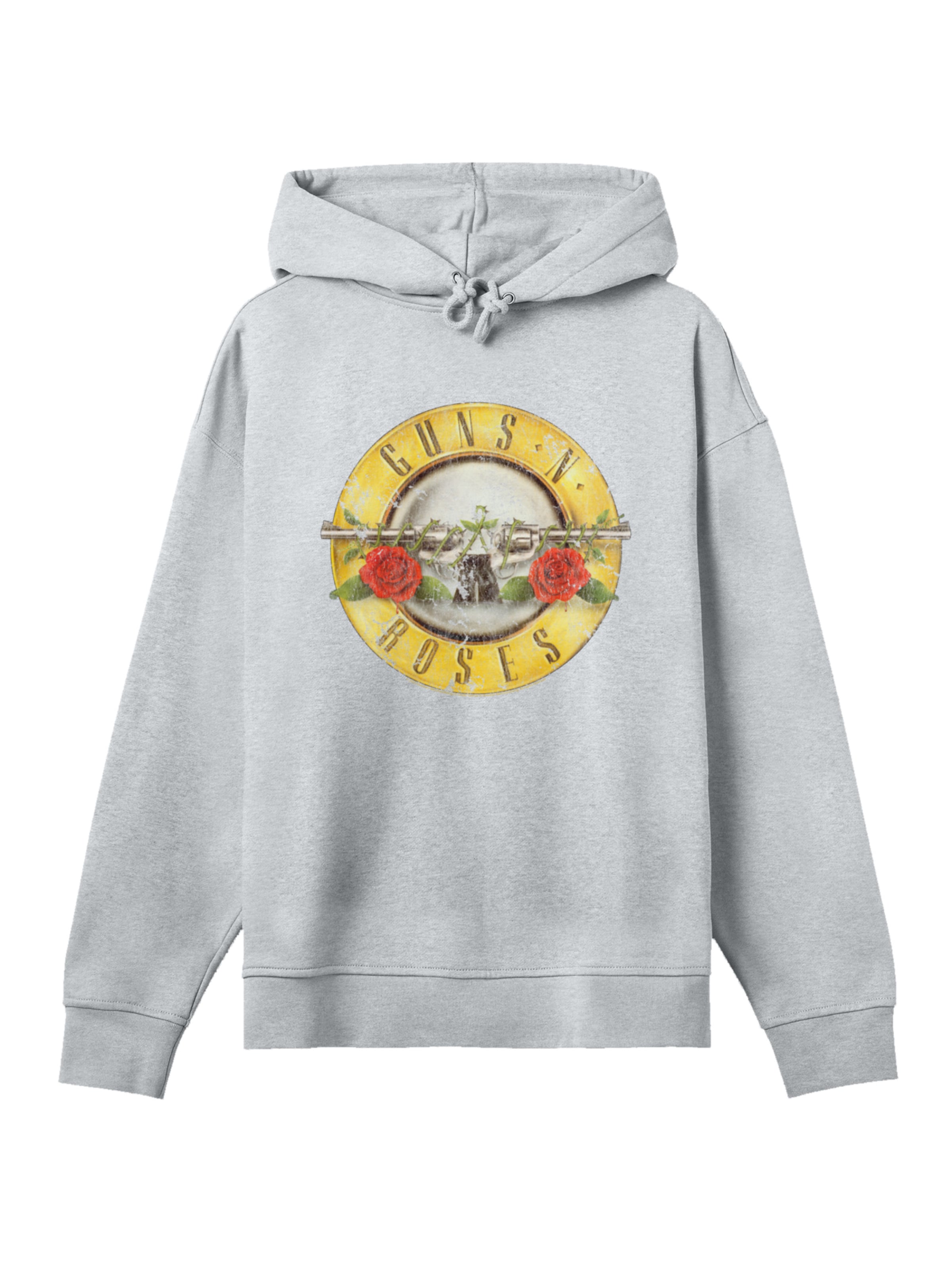 F4NT4STIC Sweatshirt 'Guns 'N' Roses Vintage Bullet Logo' in Grau: Vorderseite